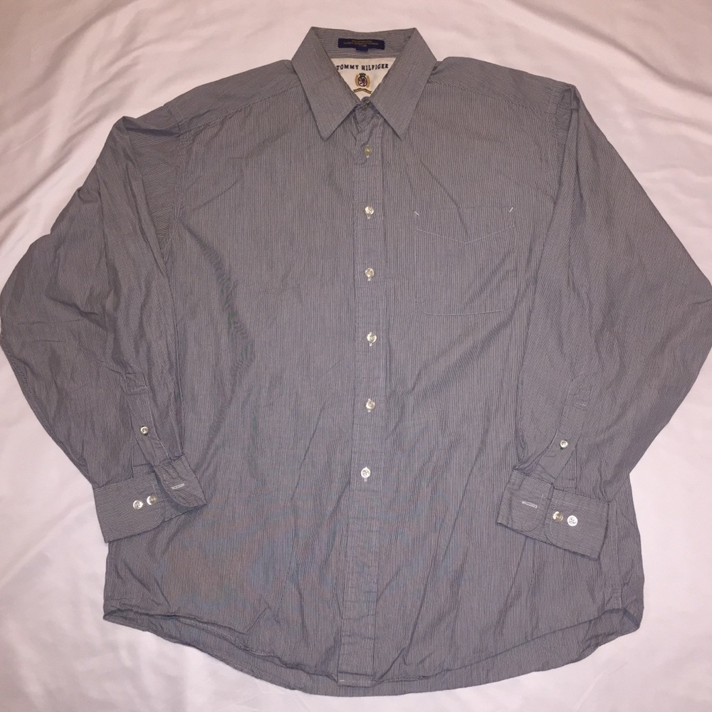 Tommy Hilfiger Men’s Striped Pocket Dress Shirt